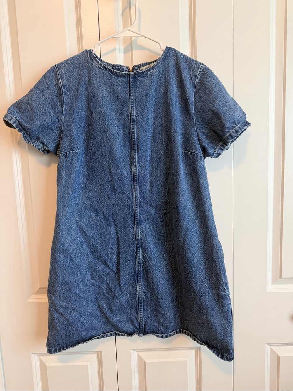 Abercrombie & Fitch Washed Blue Short-Sleeve Denim Mini Dress - Picture 5 of 9
